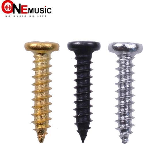 100Pcs Acoustic Electric Guitar Tuning Pegs Screws / Bass Guitar Machine Heads Mounting screws/ Chrome Black Gold for Choose