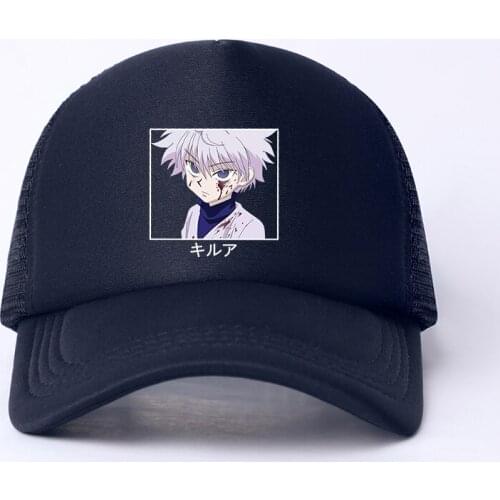 2021 Anime Hunter X Hunter Mesh Baseball Cap Adjustable Snapback Hats For Women Men Hip Hop Killua Zoldyck Trucker Cap Dad Hat