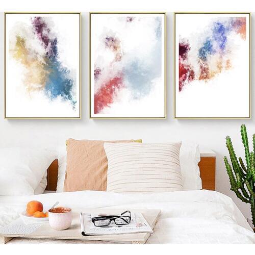 Abstract Geometry Wall Posters And Prints Watercolor Modern Pop Art Canvas Paintings Abstract Wall Picture For Living Room Decor