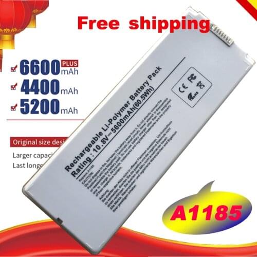 Hot + new 6 Cell Laptop battery for Apple MacBook 13" inch A1181 A1185 MA561 MA566 Free Shipping