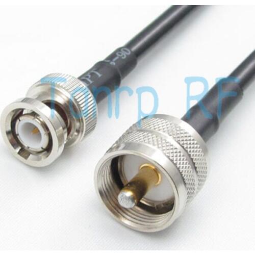 Free Shipping! 3feet BNC male plug to UHF male plug 1M 100CM RG58 extension cable RF connector Pigtail coaxial jumper cable