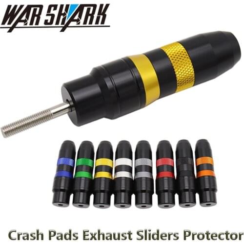 For BMW YAMAHA SUZUKI HONDA KAWASAKI Ducati Aprili Motorcycle Accessories Crash Pads Exhaust Sliders Protector CNC Aluminum