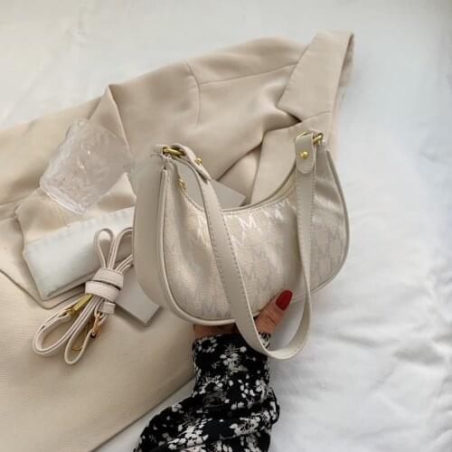 Branded Underarm Bag Retro Letter Crossbody Shoulder Bags for Women 2021 Summer Simple Handbags and Purses Female Totes