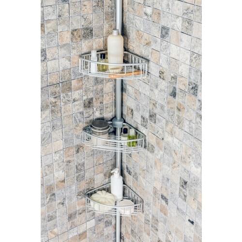 Primanova M-N40-30 Paloma Alu Snap With Shelves Bathroom Corner Set