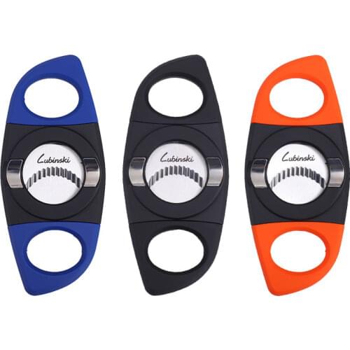 Stainless Steel Pocket Cigar Cutter Tabacco Cigars Knife Scissors Double Blades With Cigar Stand Gift Box Smoke Accesoires