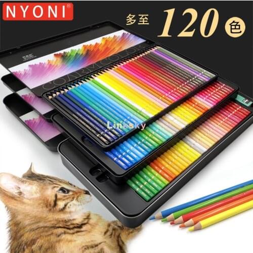 NYONI 48/72/100 Colors Professional Oil Colored Pencils, Colours Drawing Pencil,Premium Colored Pencils for Adult Coloring