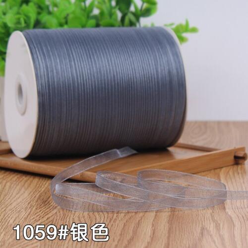 6mm (10 meters/lot) Silver Color Organza Single Face Satin Ribbon DIY Wedding Party Decoration Gift Wrapping Christmas Supplies