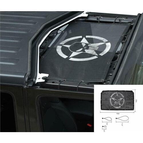 Sunshade for Jeep JL Front Shade Mesh Top for 2018 for Jeep Wrangler 2Door JLU Skull