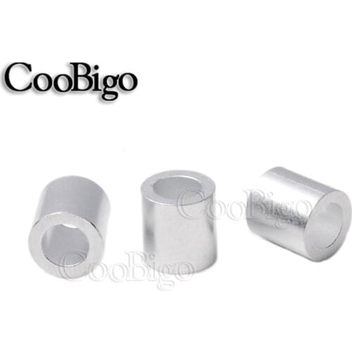 25pcs Aluminum Cord Lock Cable Crimps Sleeves Cable Stopper Ferrule Stops for Snare Wire Rope Clip Fittings Hardware M1.0~M8.0