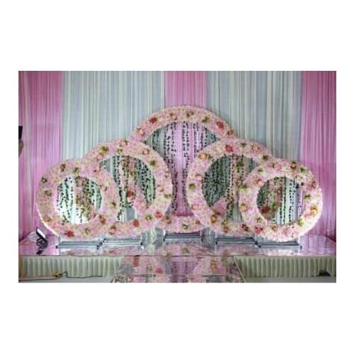 Wedding props, iron artistic ring frame, circular arch, flower gate, wedding background decoration, stage background arrangement