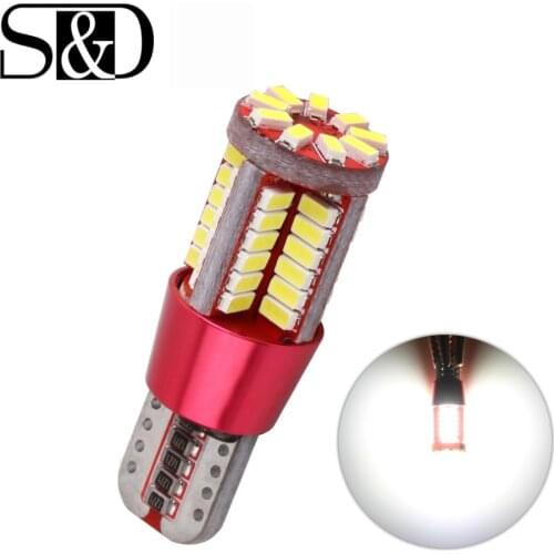 T10 W5W 194 168 LED Canbus Error Free 57SMD 3014 Auto Wedge Clearance Lamp License Plate Lights Reading Dome Car Lights 6000K