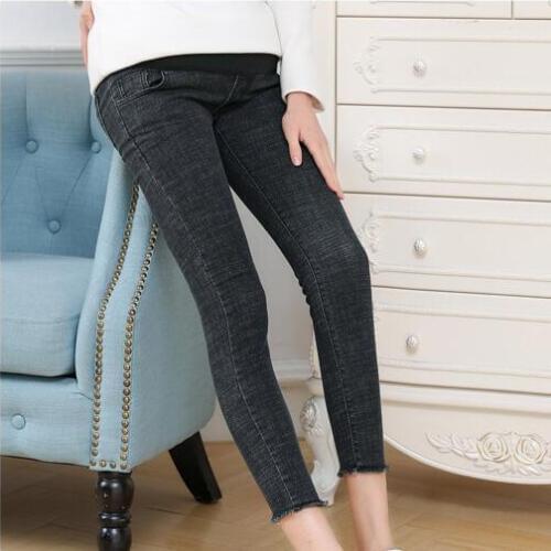 2019 hot Spring new hole elastic Maternity Pants Pregnancy denim jeans clothes for pregnant women belly pants trousers