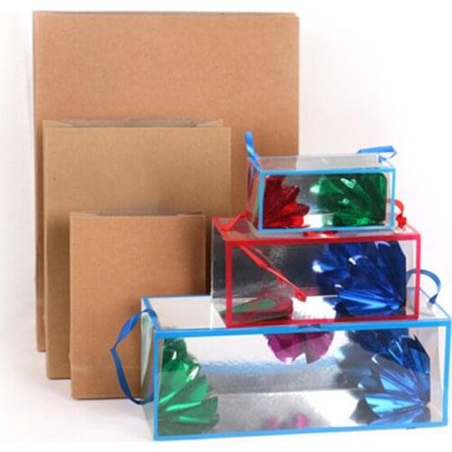 Magical Tricks Super Delux Paper Bag Creative Appearing Flower From Empty Box Stage Magical Tricks Bag Kid Gifts