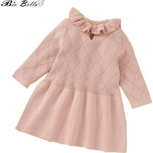 Baby Girls Sweater Dress long Sleeve 0-18 Months Girl Newborn Clothes Winter Autumn Knitted One Piece Clothing Vestidos For Girl