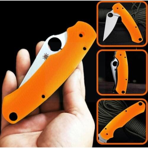 1 Pair Handle Patch Only For real C81 Para 3 Paramilitary Knife Folding Handle G10 Custom 3 Patch Shank X6H8