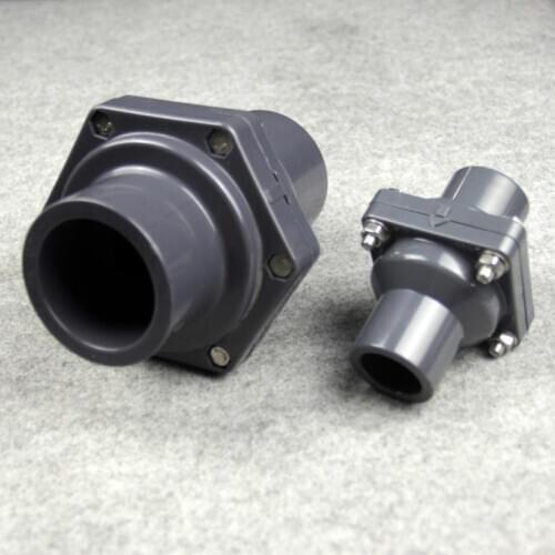 1pcs UPVC non-return flap valve one-way valve Plastic flap check valve 25-160MM inner diameter Vertical lie general