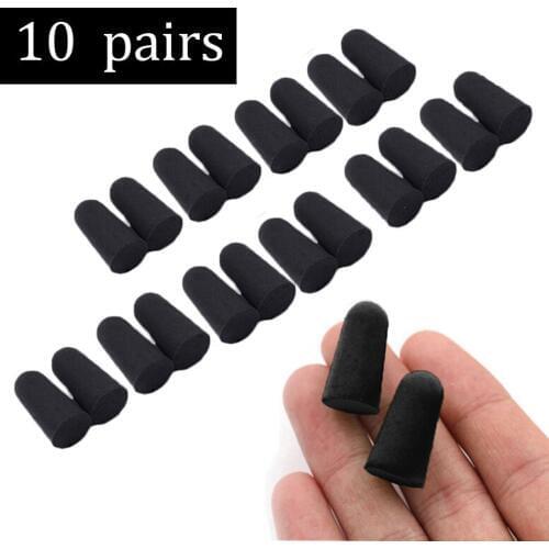10Pairs Black Travel Sleep Noise Prevention Earplugs Noise Reduction For Travel Sleeping Soft Tapered Foam Ear Plugs