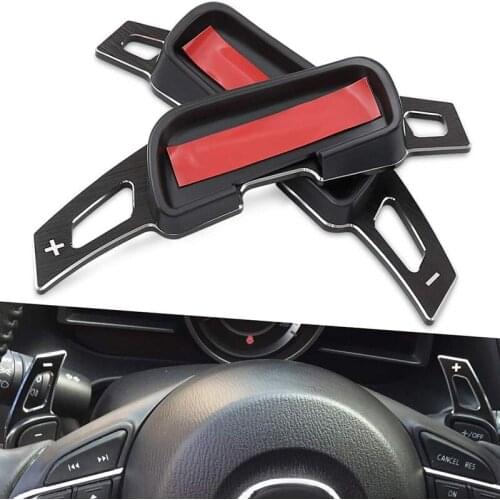 2Pcs Paddles Extension Steering Wheel Direct Shift Paddle Extension DSG Aluminum Alloy Shifter Extension for Mazda CX-5 Axela At