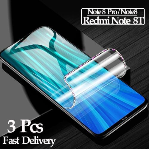 3PCS HD Note 8 Pro Hydrogel Film for Redmi Note 8T Screen Protector Xiaomi Redmi Note 8 Pro Protective Film Redmi-Note-8T Glass