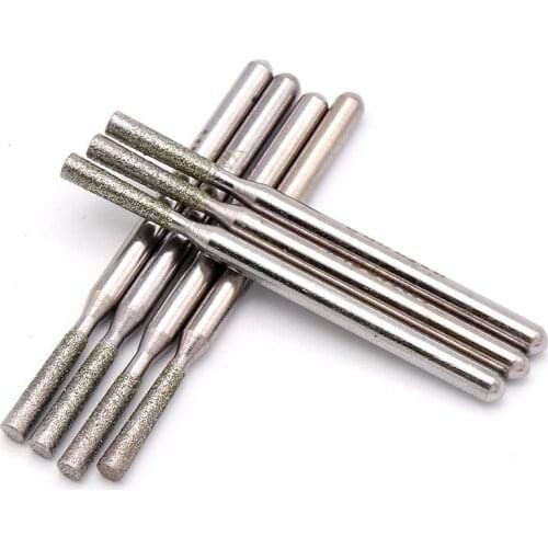 5pcs/set Diamond Grinding Head Inverted Trapezoid 3MM Boron Nitride Grinder Ceramic Glass Jade Carving Polishing DIY Rotary Tool