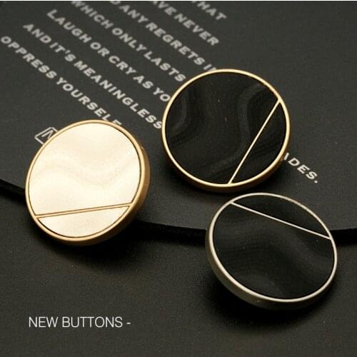6pcs Decor Sewing Metal Gold Black Jeans Flower Fabric Buttons for Clothing Craft Needlework Suit Coat Sweater High Quality