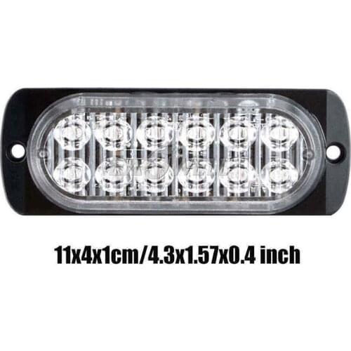 Black Housing Transparent Lens Set Safety Working Lamps Strobe Flash Light Luminous Plastic DC 12V-24V Parts White