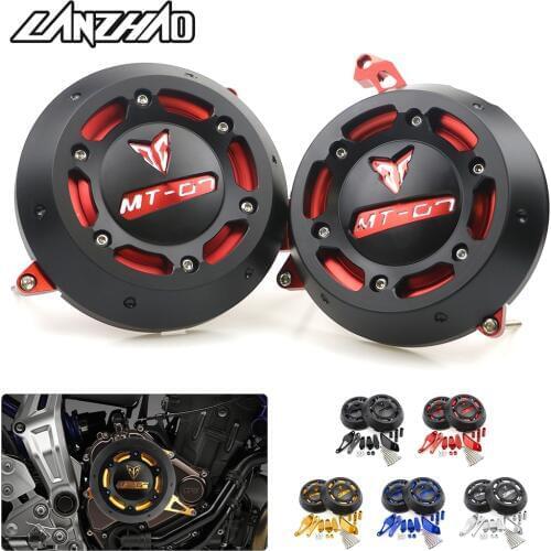 CNC Aluminum Motorcycle Engine Guard Side Stator Case Guard Protector Red Blue for Yamaha MT07 MT-07 FZ07 FZ-07 2014 2015 2016