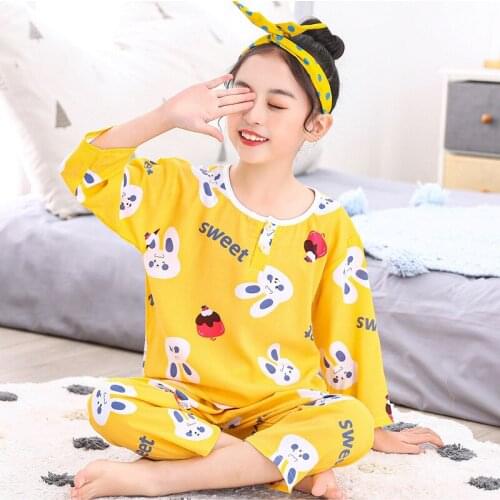 Children Pajamas Summer Clothing Set For Boys Girls Summer Tops + Short Pants Sleepwear Cartoon Dinosaur Cotton Kids Pyjamas