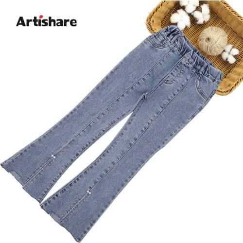 Jeans For Girls Solid Color Kids Jeans Girls Casual Style Children Jeans Spring Autumn Childrens Clothes 6 8 10 12 14