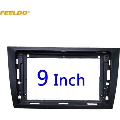 FEELDO Car Audio 2Din 9" Big Screen Fascia Frame Adapter For Volkswagen Golf 6 Stereo Dash Panel Frame Fitting Kit #HQ6491