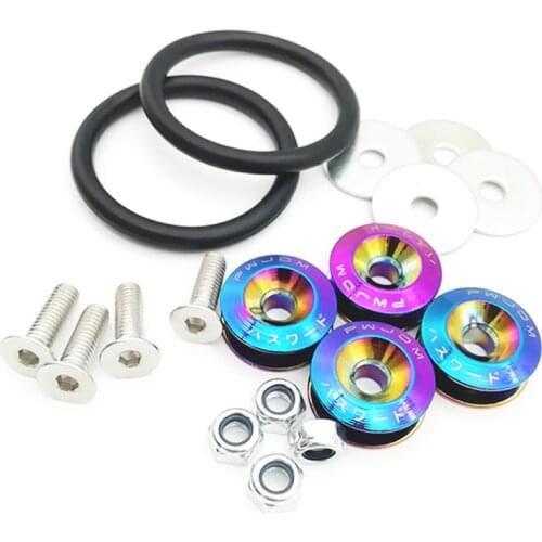 Chrome Quick Release Fasteners For Car Bumpers Fender Trunk Hatch Lids Kit