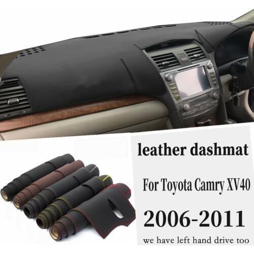 For Toyota Camry XV40 2006 2007 2008 2009 2010 2011 Leather Dashmat Dashboard Cover Pad Dash Mat Carpet Car Styling Accessories