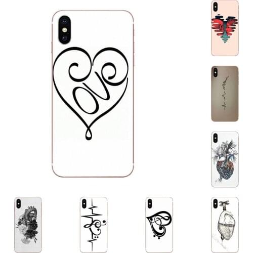 Love Heart Tattoo Art For Samsung Galaxy Note 10 pro Galaxy Note 10 Plus Galaxy Note 10 Lite M60s Soft Pattern Pink