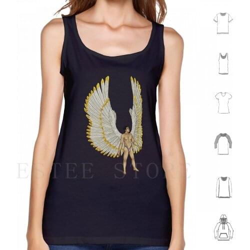Gold Tipped Angel Tank Tops Vest Cotton Supernatural Mythical Mythology Folklore Magical Beings Cherubim Seraphim Seraphs Host