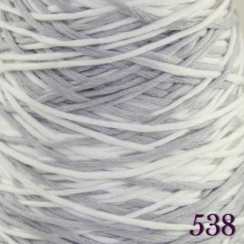 1X400g soft sell high quality 100% cotton hand-woven yarn Mom Gray White cone 422-538