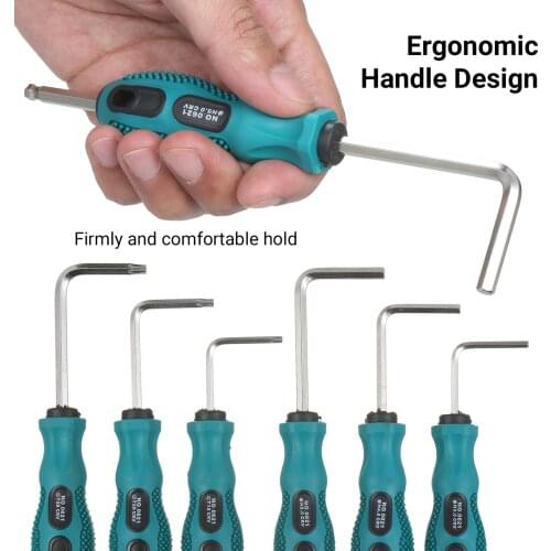 Allen Wrench Set Torx Wrench and Long Arm Ball End Hex Wrench Set Chrome Vanadium Steel Industrial Grade Metric L-Key Set