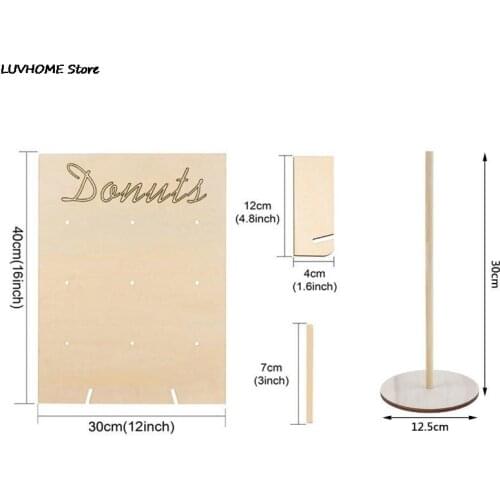 Donut Wall Holds Candy Sweet Cart Rustic Wedding Decoration Wood Wedding Table Decor Birthday Party Decor Baby Shower