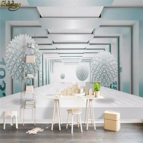 Beibehang Custom Photo Wallpaper For Walls TV Background Mural Wall Painting Round ball abstract architectural space Wall paper