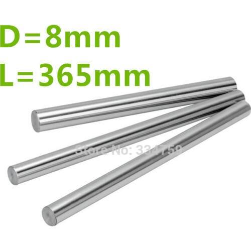 Wholesale of diameter 8mm linear rail shaft 365mm long L: 365mm harden chromed round rod CNC parts 3D printer