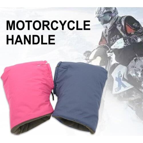 A Pair Waterproof Windproof Motorcycle Grip Winter Thermal Warm Cycling Bicycle Bike Ski Outdoor Camping Hiking Gloves