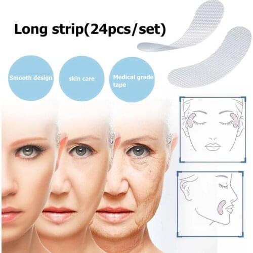 12/27/24Pcs Anti-Wrinkle Pads Thin Face Stickers EVA Anti-aging Patches Forehead Lift Tapes Beauty Skin Lift Up Unisex V-Shaped