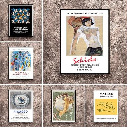 Reprint of a 1953 Vintage French exhibition Poster for works by Dufy