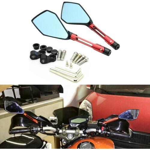 SEMSPEED Side Mirrors CNC Motorcycle Bigger Rearview Mirror For KAWASAKI Z900 HONDA Hornet 600 SUZUKI DUCATI BMW YAMAHA XSR900