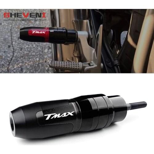 With Logo TMAX Motorcycle CNC Exhaust Sliders Crash Protector Frame Crash Pads For Yamaha Tmax 500 2008-2011 T-MAX 530 2012-2018