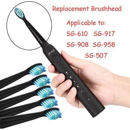 5pcs/set Seago Toothbrush Head for Seago SG610 SG908 SG917 910 507 515 949 958 Toothbrush Electric Replacement Tooth Brush Head