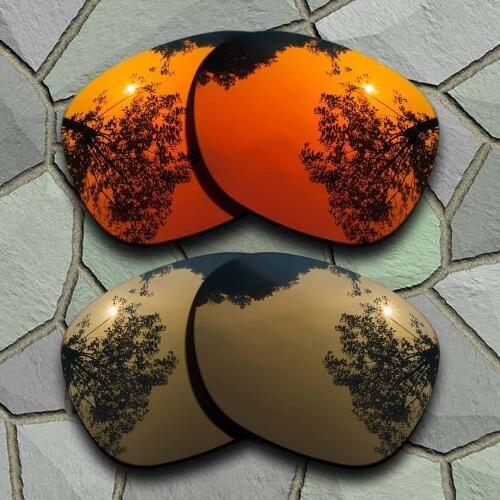 Red Orange&Bronze Copper Sunglasses Polarized Replacement Lenses for Oakley Garage Rock