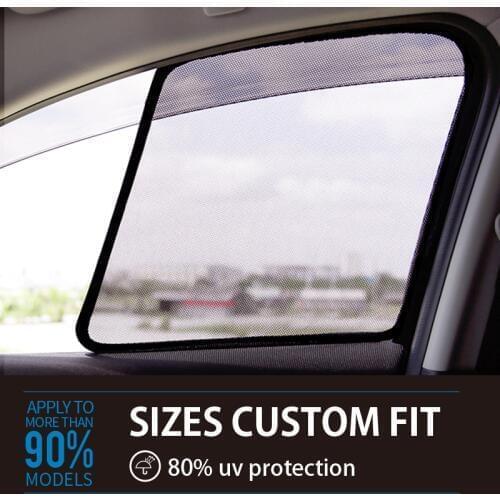 2 Pcs Magnetic Or Snap Car Back Side Window Sunshade For Audi A1 A3 A4l A6l Q3 Q5 Q7 Car Window Curtains Shade Car Sun Protector