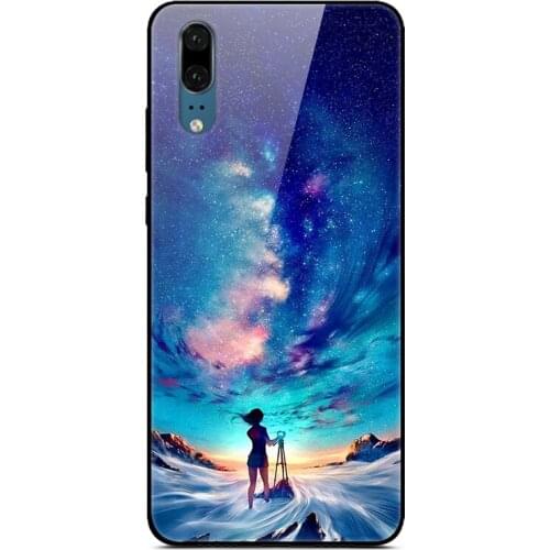 Glass Case For Huawei P20 Phone Case Phone Cover Phone Shell Back Bumper Series 2
