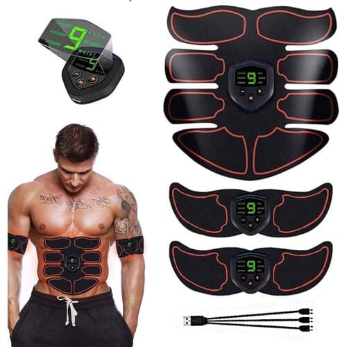 ABS Stimulator Muscle Toner EMS Abdominal Toning Belt Trainer Body Fitness Shape Muscle Stimulator Slimming Massager LED Display