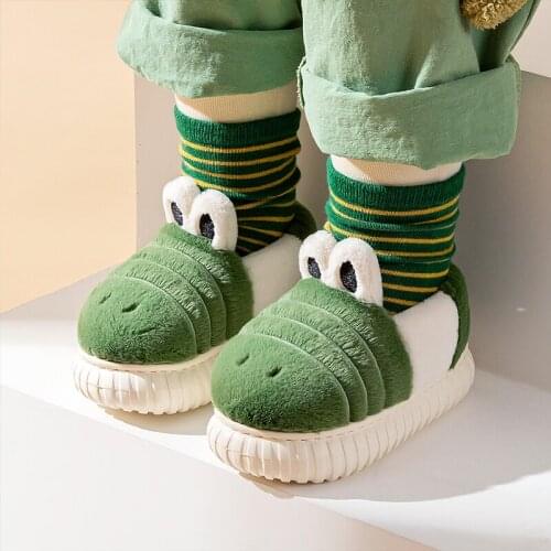Cheerful Mario Boys Girls Premium Soft Plush Slippers Cartoon Warm Winter House Shoes